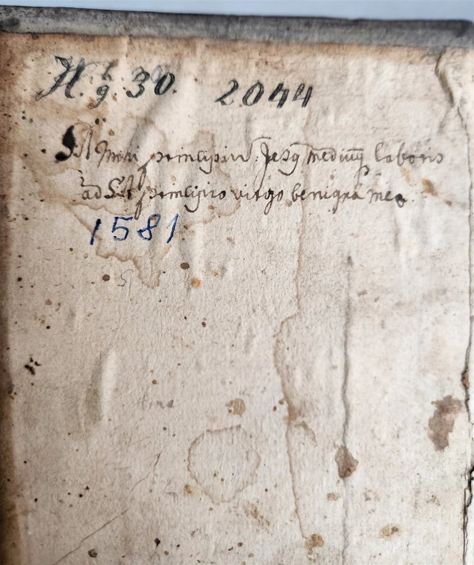 1581 SERMONS in LATIN Concionum de tempore antique PIGSKIN BINDING w/ CLASPS - 6