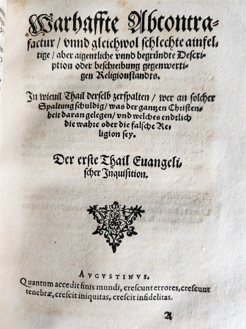 1580 EVANGELICAL INQUISITION in GERMAN antique VELLUM BINDING - 7