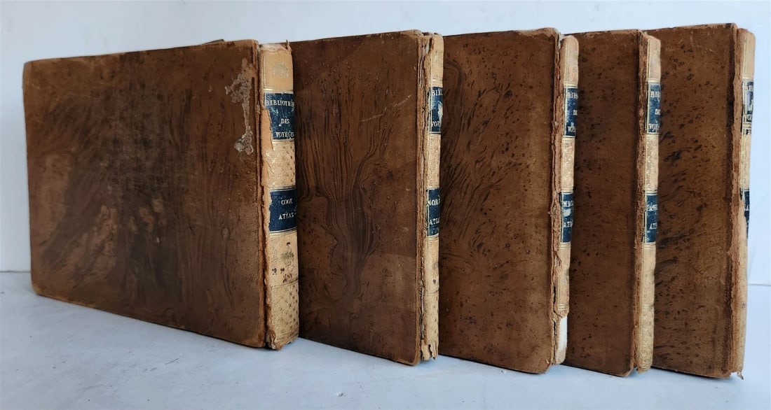1817 VOYAGES 5 ATLAS VOLUMES antique ILLUSTRATED travels COOK ASIA TURKEY w/MAPS - 2