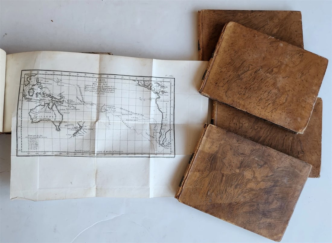 1817 VOYAGES 5 ATLAS VOLUMES antique ILLUSTRATED travels COOK ASIA TURKEY w/MAPS - 3