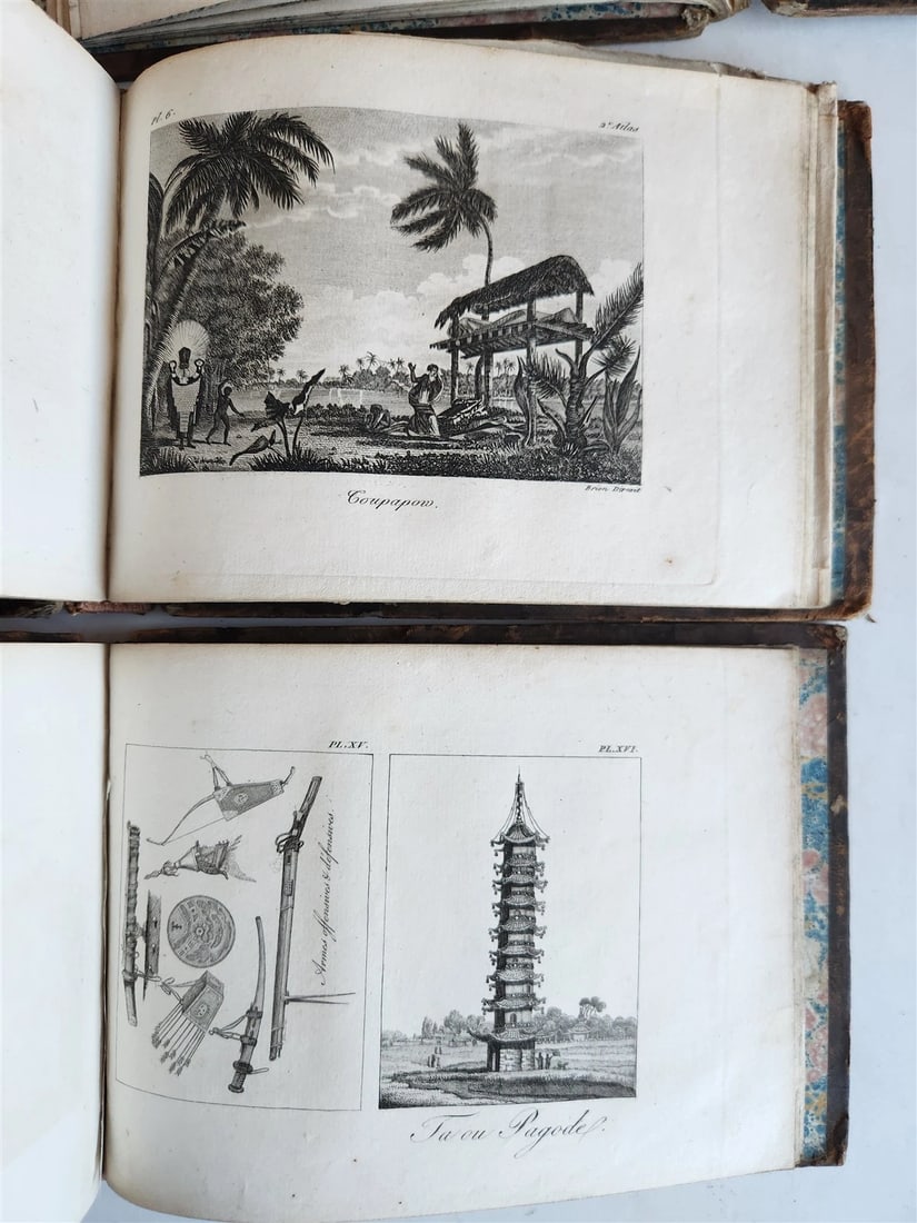 1817 VOYAGES 5 ATLAS VOLUMES antique ILLUSTRATED travels COOK ASIA TURKEY w/MAPS - 7