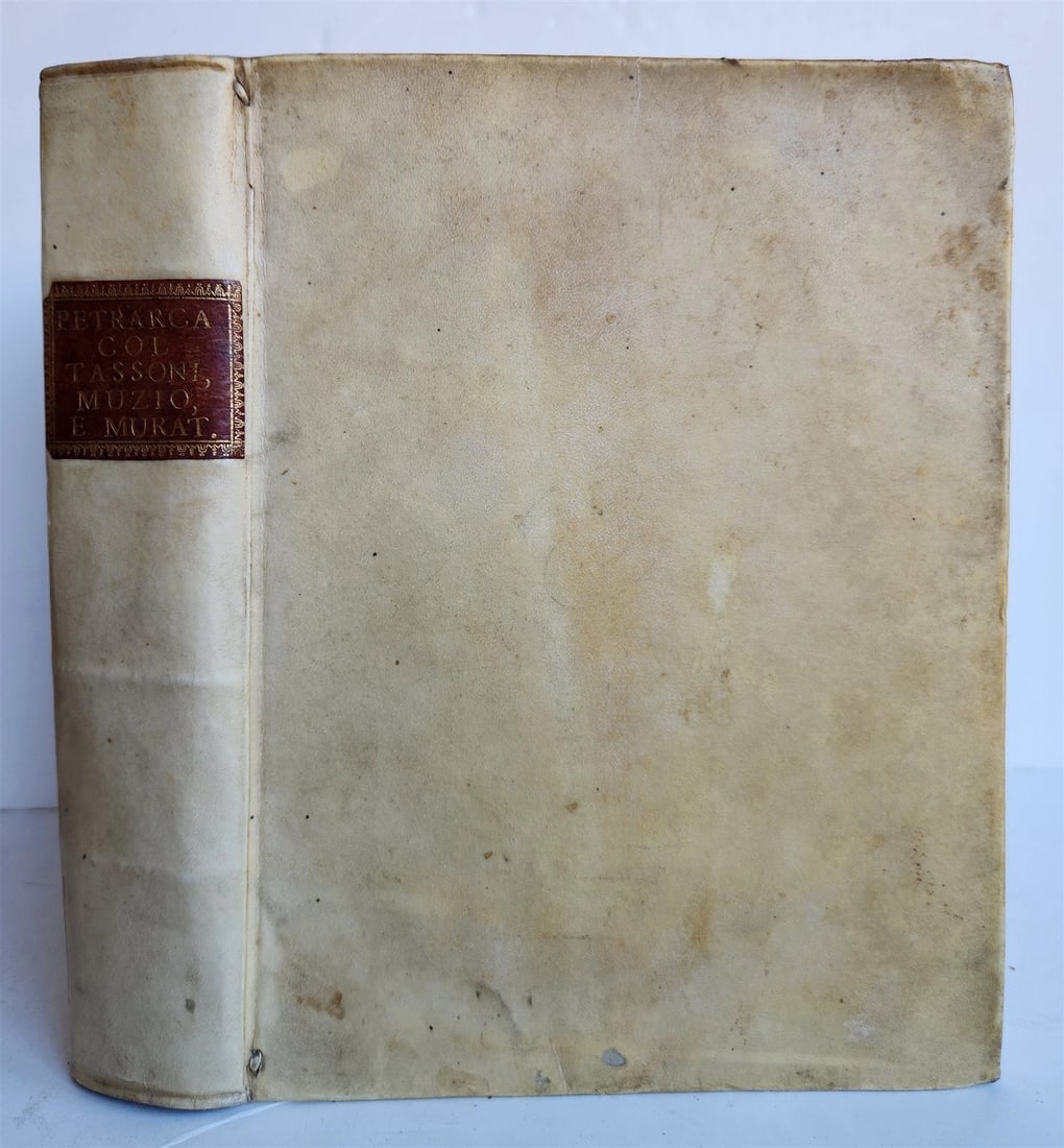 1741 FRANCESCO PETRARCA antique VELLUM BOUND - 2