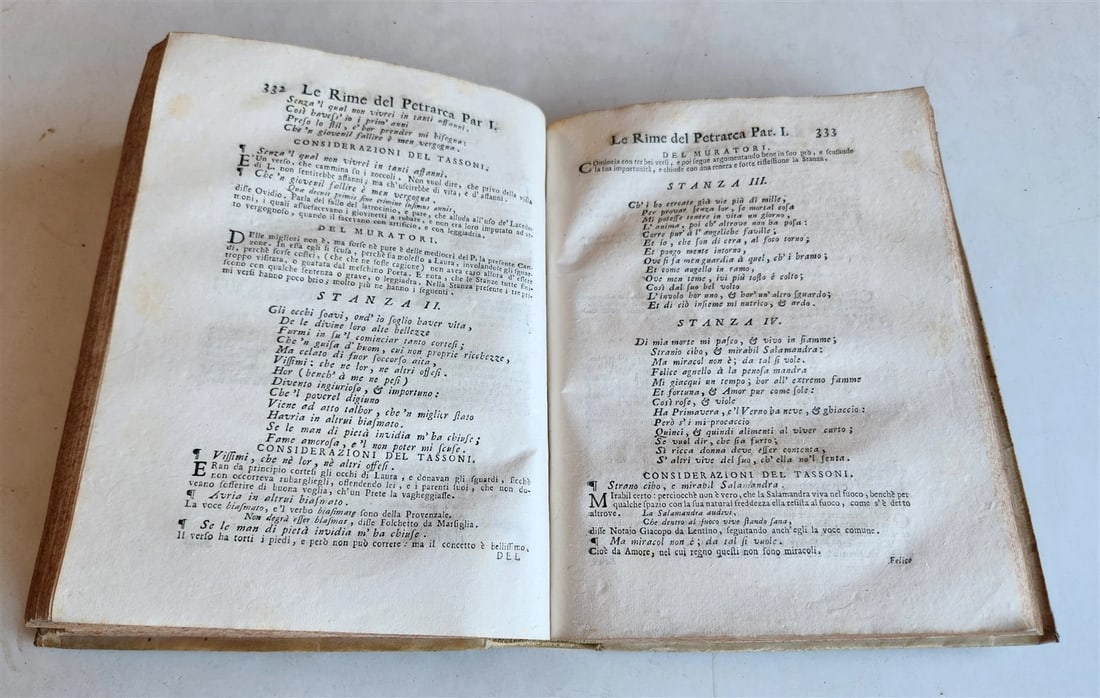 1741 FRANCESCO PETRARCA antique VELLUM BOUND - 4