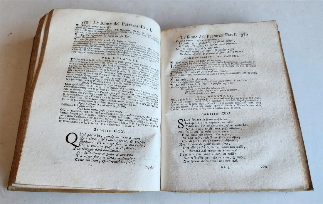 1741 FRANCESCO PETRARCA antique VELLUM BOUND - 5