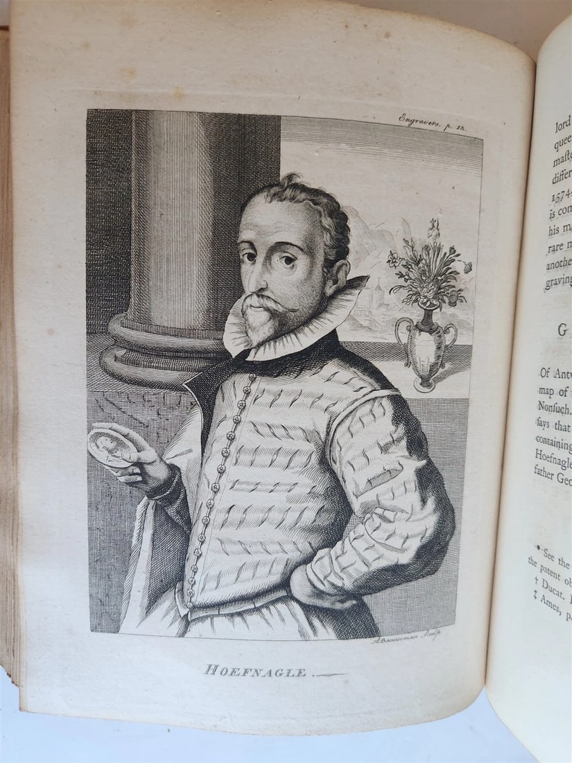 1762 ANECDOTES of PAINTING in ENGLAND antique ILLUSTRATED w/90 engravings 2 vols - 14