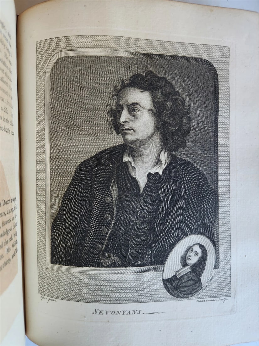 1762 ANECDOTES of PAINTING in ENGLAND antique ILLUSTRATED w/90 engravings 2 vols - 16