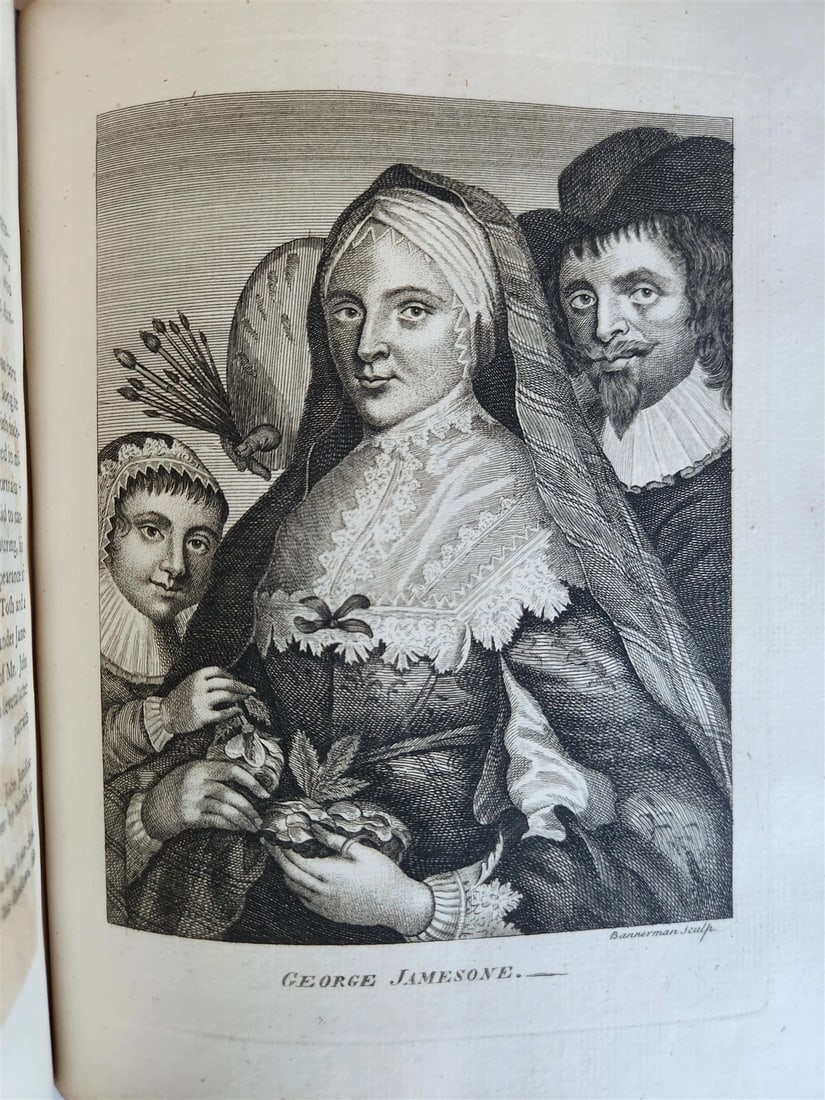 1762 ANECDOTES of PAINTING in ENGLAND antique ILLUSTRATED w/90 engravings 2 vols - 17