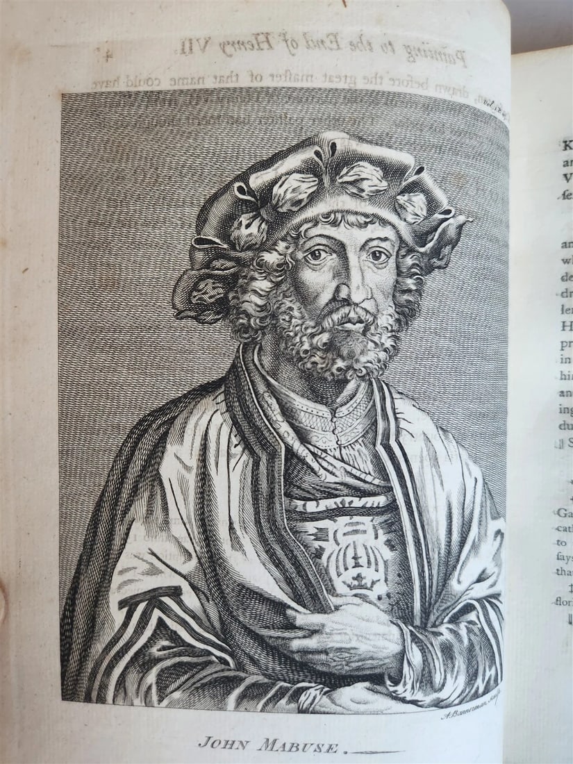 1762 ANECDOTES of PAINTING in ENGLAND antique ILLUSTRATED w/90 engravings 2 vols - 6