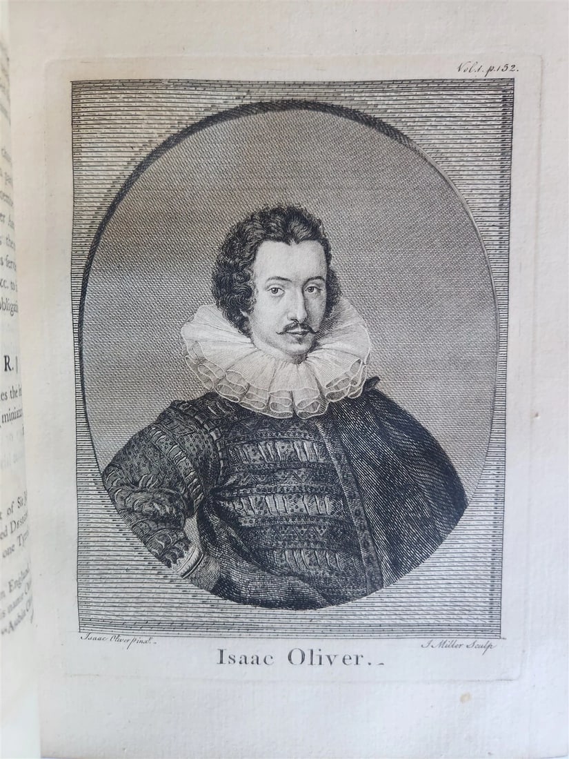 1762 ANECDOTES of PAINTING in ENGLAND antique ILLUSTRATED w/90 engravings 2 vols - 8