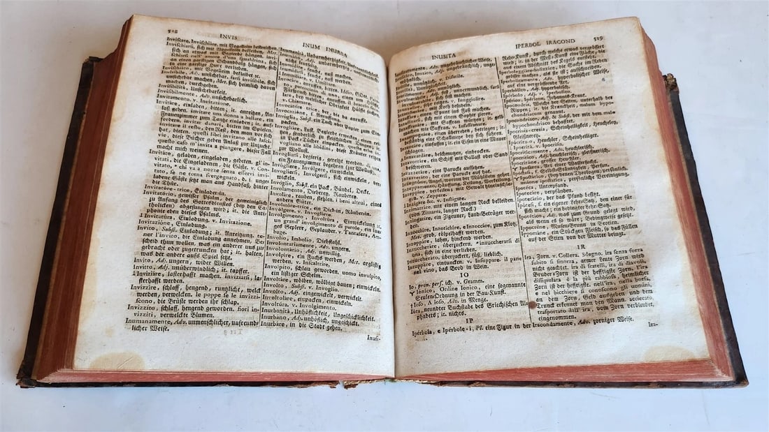1759 ITALIAN GERMAN DICTIONARY antique Dizionario italiano-tedesco 18th CENTURY - 3