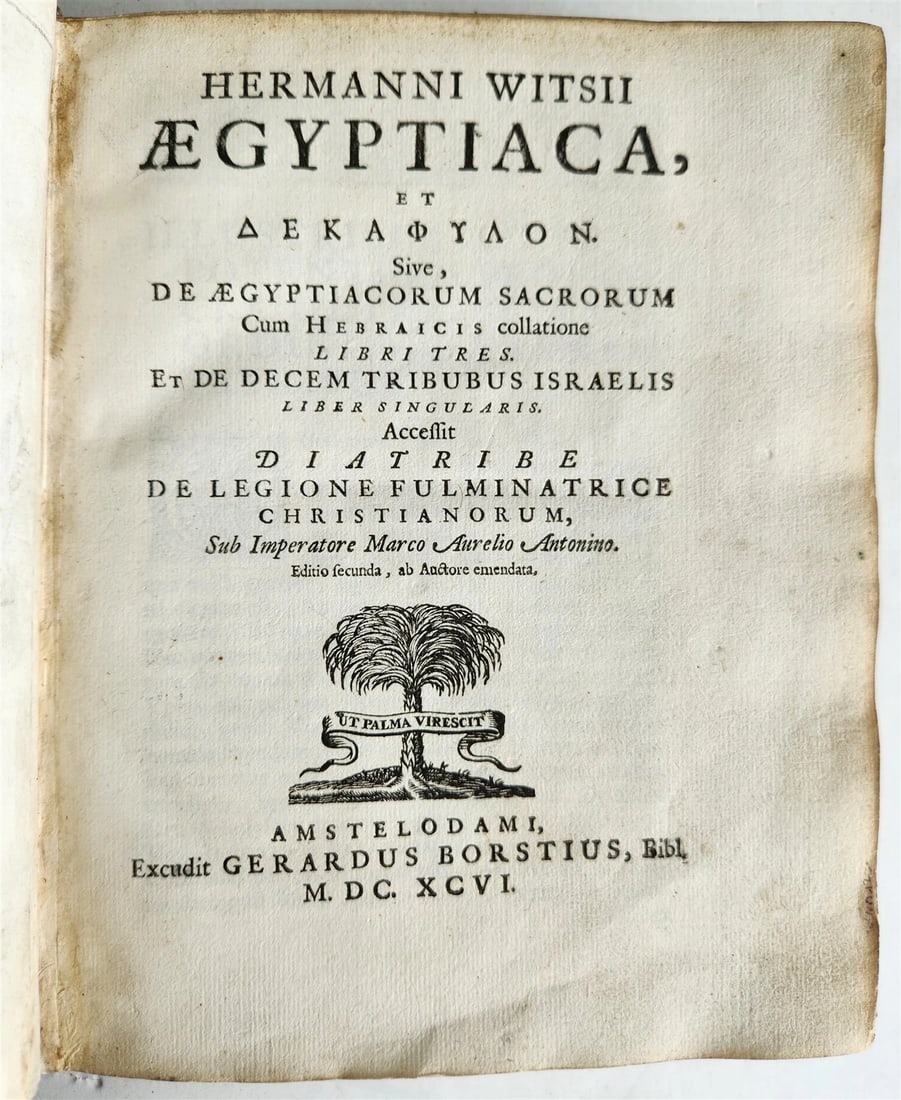 1696 AEGYPTIACA by Witsius antique EGYPTIAN & HEBREW RELIGIOUS CEREMONIES - 2