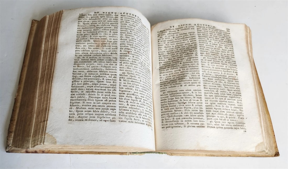 1757 HIPPOCRATES TREATISE antique MEDICAL vellum bound - 6