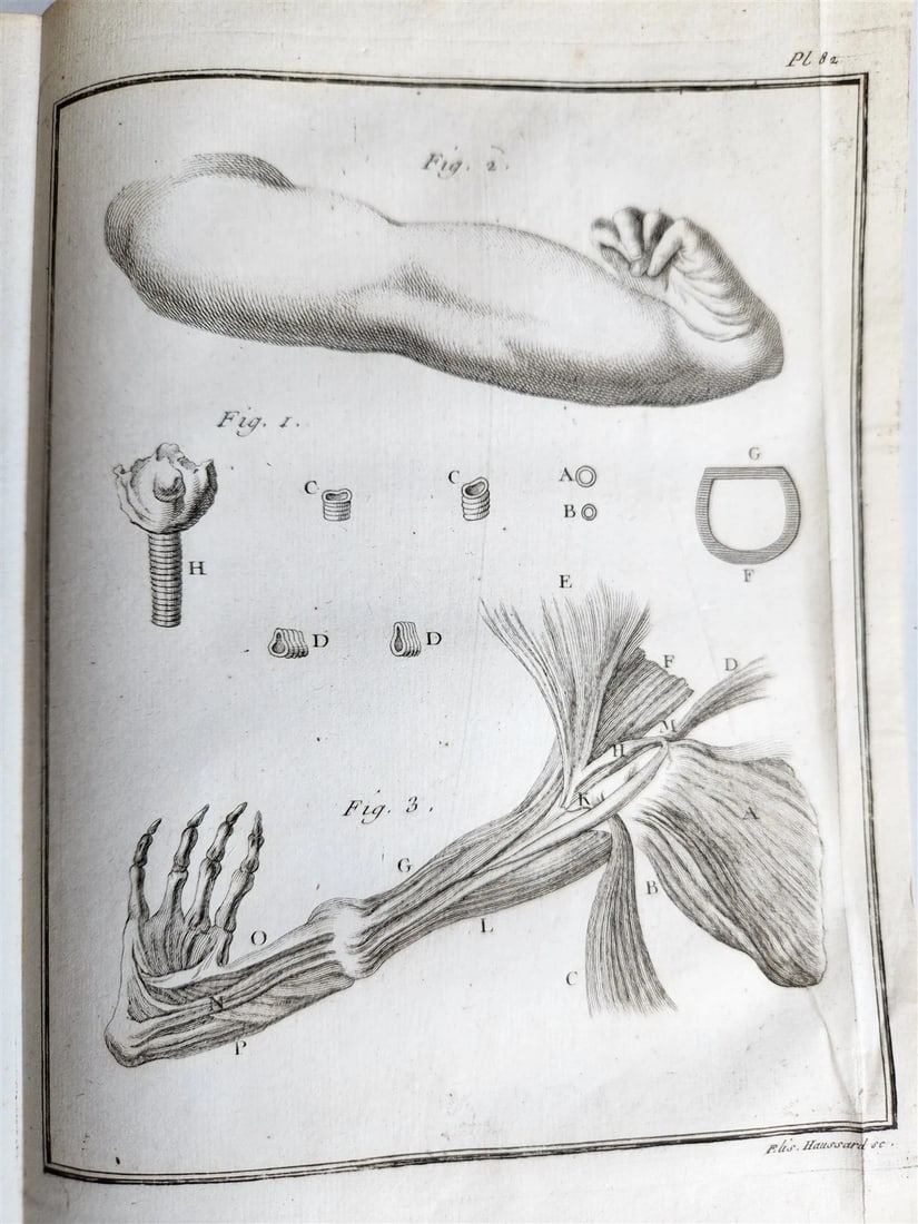 1753 MEDICAL TREATISE ILLUSTRATED ANATOMY by Francois PLANQUE antique V. 4 - 11