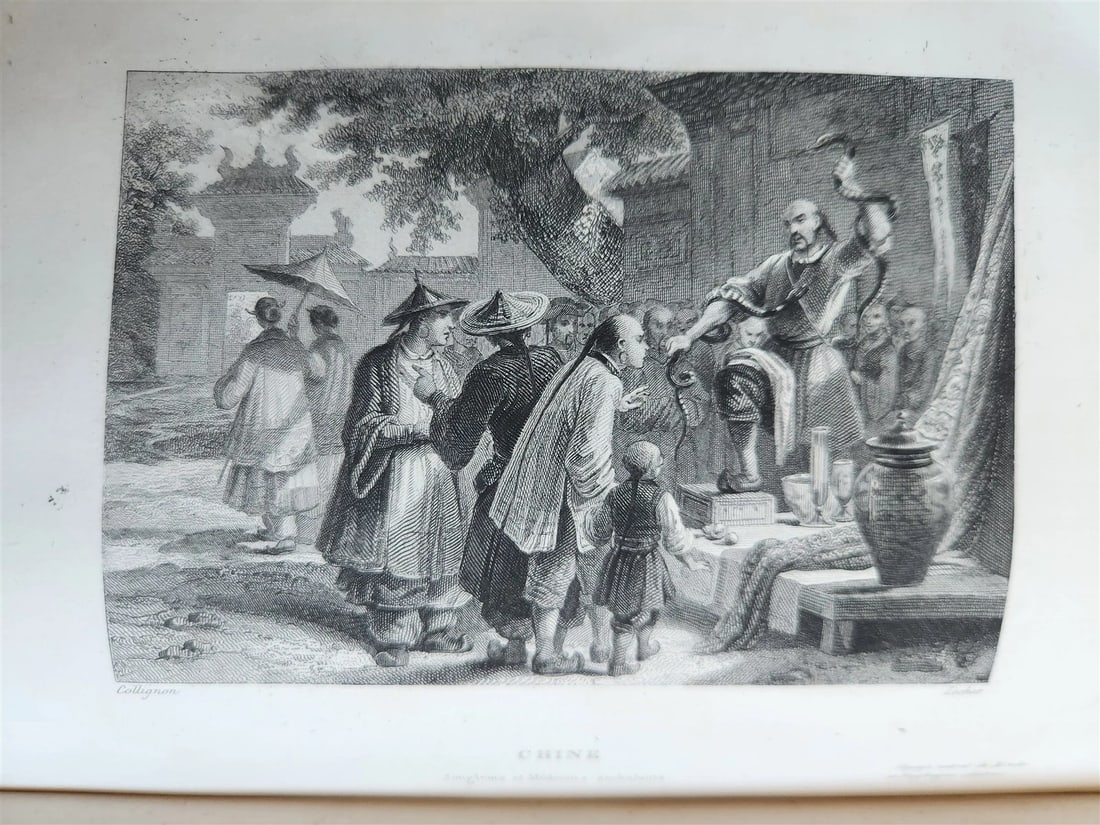 1843 TRAVELS to AMERICA CHINA INDIA 8 vols ILLUSTRATED antique in FRENCH - 10
