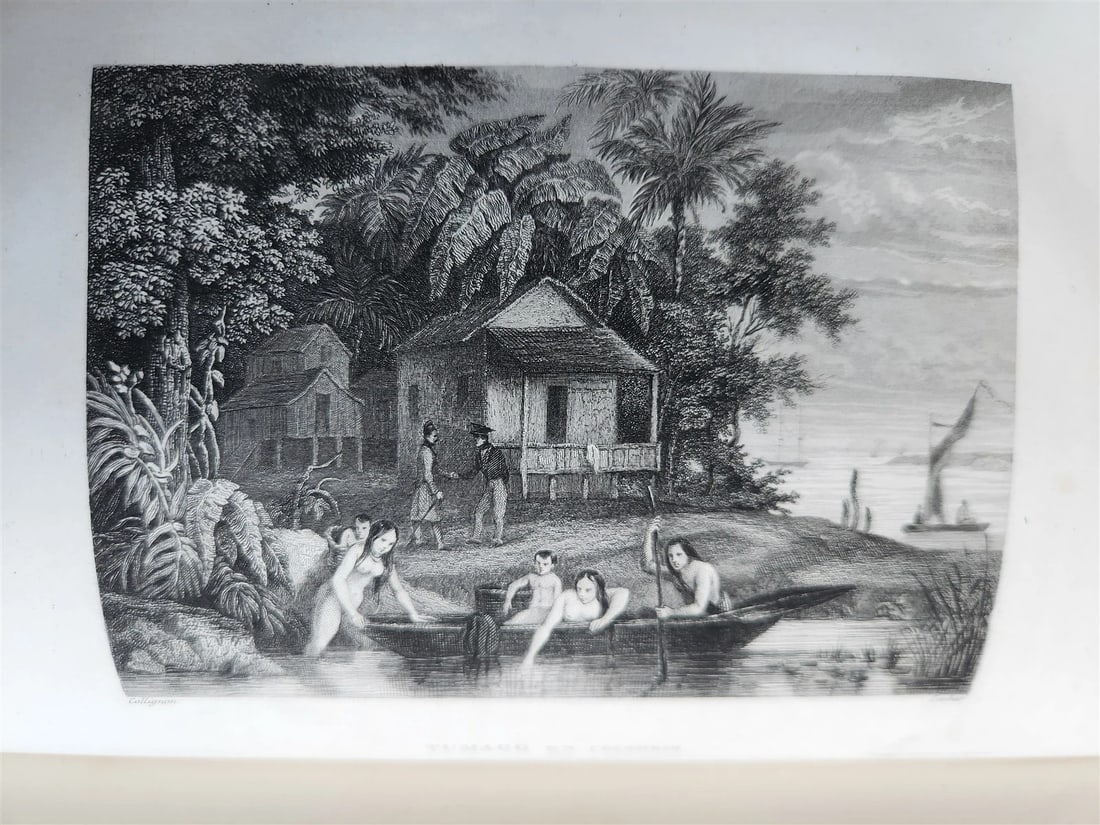 1843 TRAVELS to AMERICA CHINA INDIA 8 vols ILLUSTRATED antique in FRENCH - 13