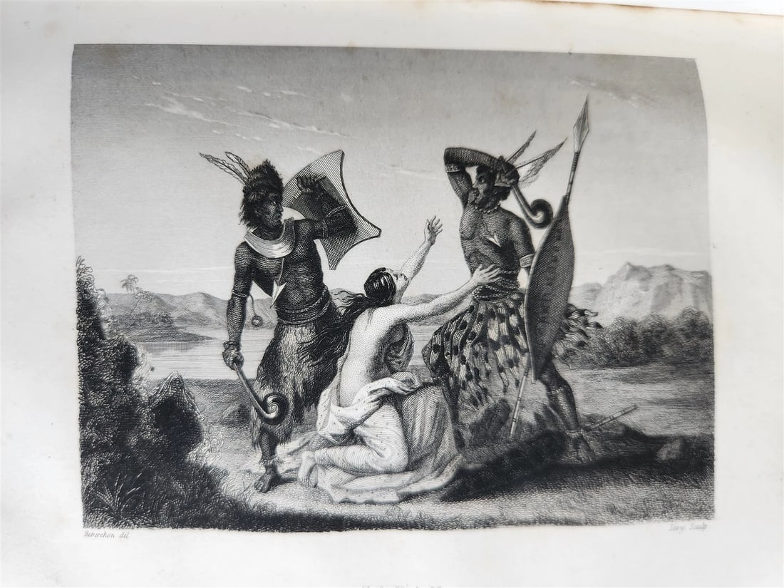 1843 TRAVELS to AMERICA CHINA INDIA 8 vols ILLUSTRATED antique in FRENCH - 16