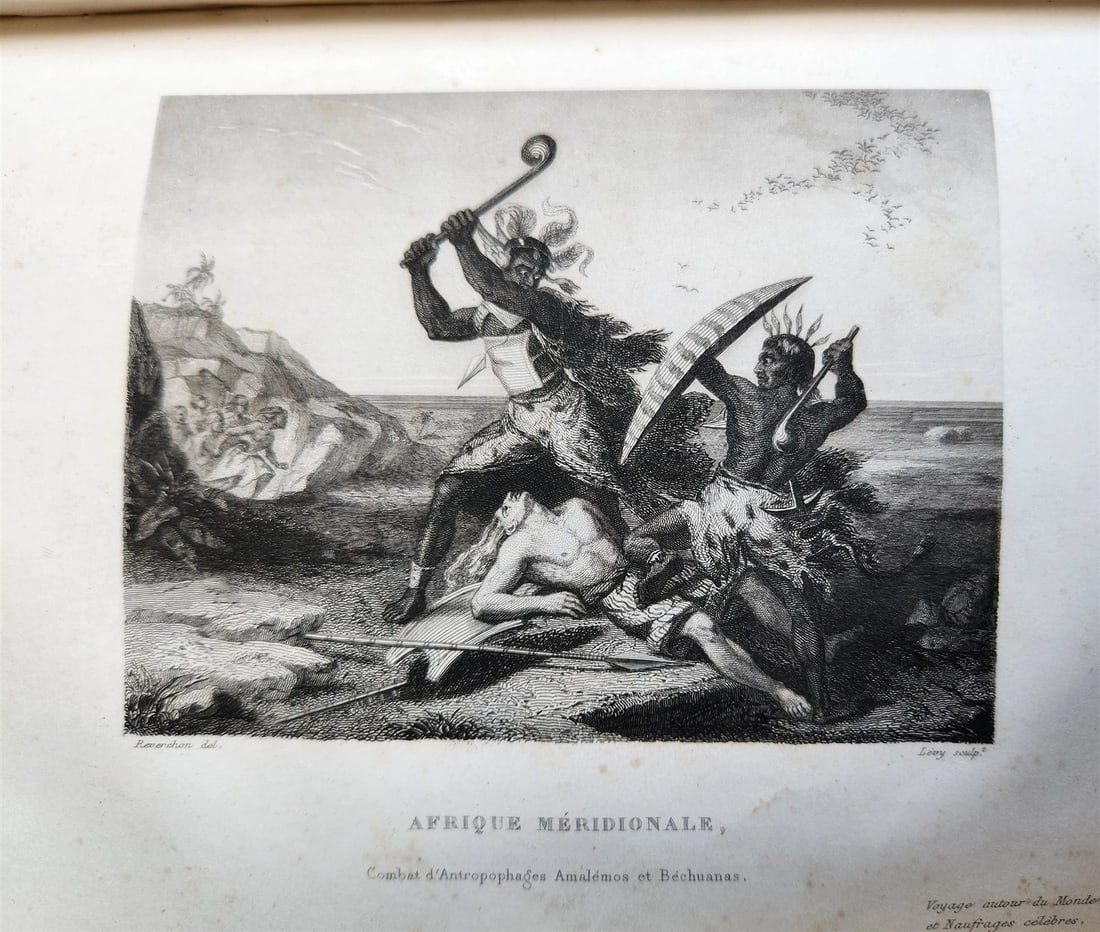 1843 TRAVELS to AMERICA CHINA INDIA 8 vols ILLUSTRATED antique in FRENCH - 17