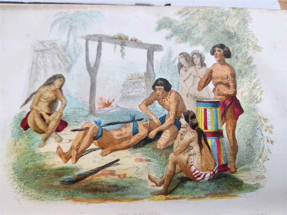 1843 TRAVELS to AMERICA CHINA INDIA 8 vols ILLUSTRATED antique in FRENCH - 6