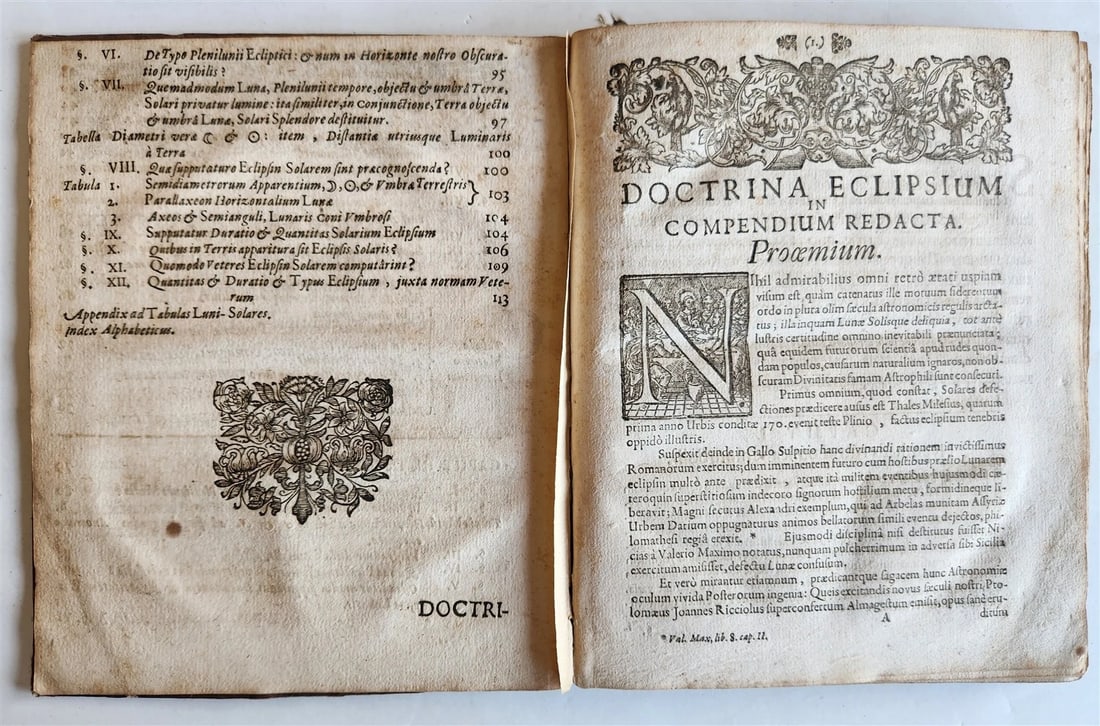 1682 ASTRONOMY ECLIPSES antique Tenebrae Summatim Illustratae Doctrina Eclipsium - 18