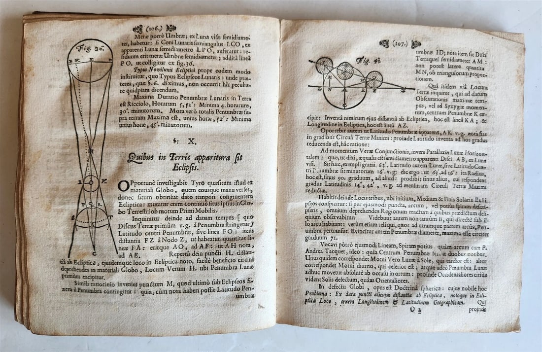 1682 ASTRONOMY ECLIPSES antique Tenebrae Summatim Illustratae Doctrina Eclipsium - 6