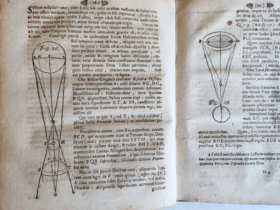 1682 ASTRONOMY ECLIPSES antique Tenebrae Summatim Illustratae Doctrina Eclipsium - 8