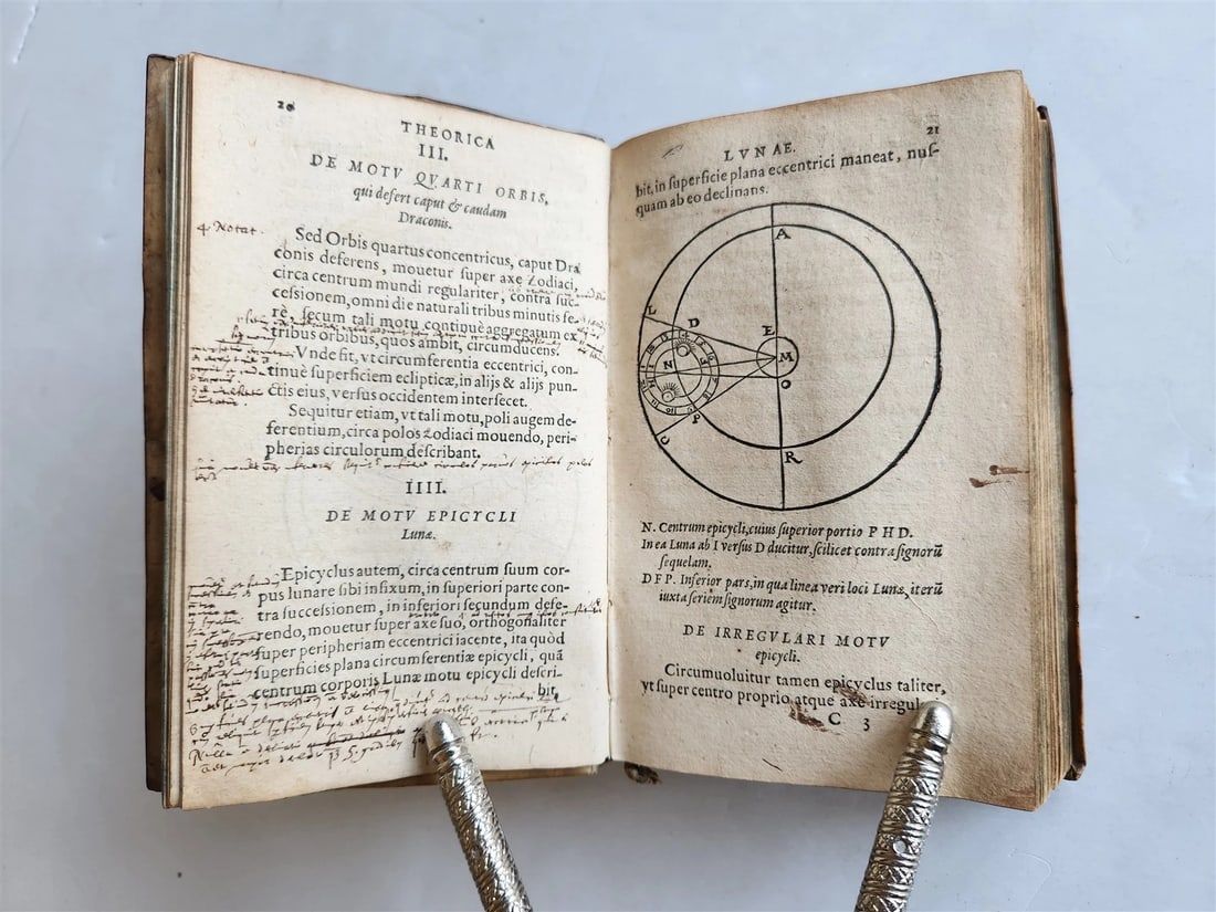 1581 ASTRONOMY Theoricae Novae Planetarum Georg PEURBACH & SACROBOSCO antique - 7