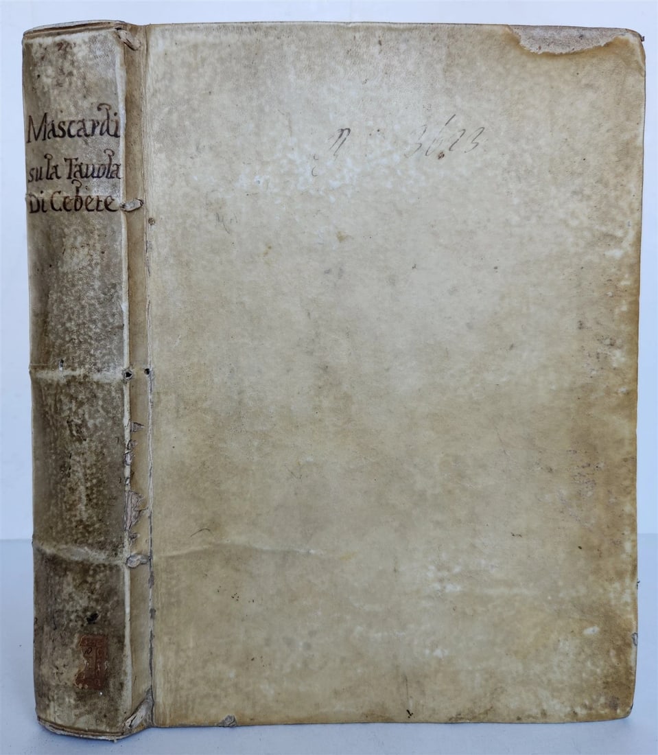 1627 Discorsi Morali Su La Tavola di Cebete Tebano antique VELLUM BOUND - 2
