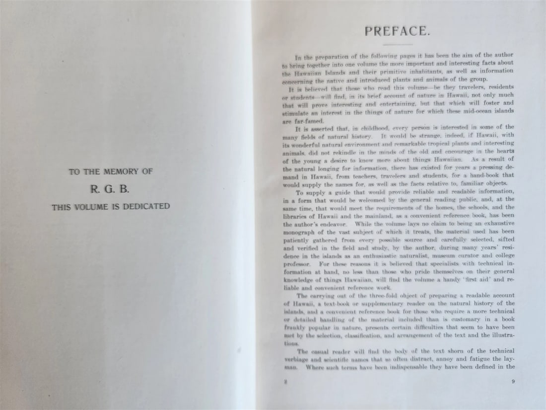 1915 NATURAL HISTORY of HAWAII antique ILLUSTRATED - 4