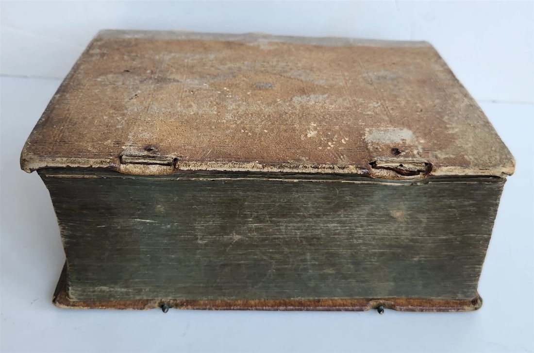 1690 HISTORY BOOK in GERMAN antique PIGSKIN BOUND 17th CENTURY - 3