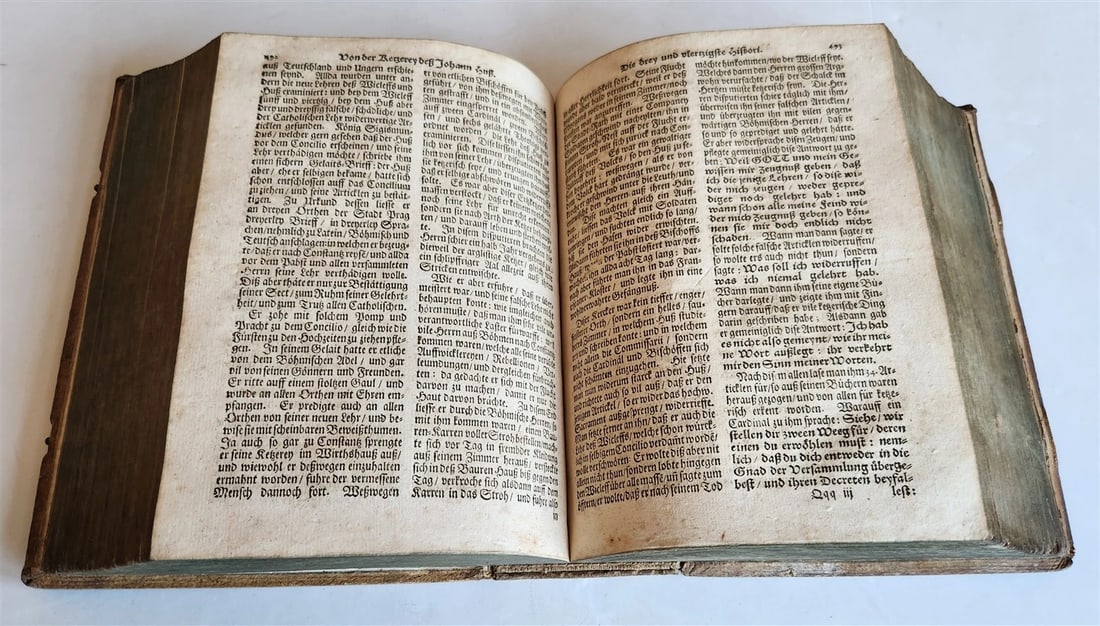 1690 HISTORY BOOK in GERMAN antique PIGSKIN BOUND 17th CENTURY - 7