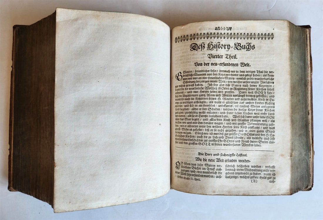 1690 HISTORY BOOK in GERMAN antique PIGSKIN BOUND 17th CENTURY - 9