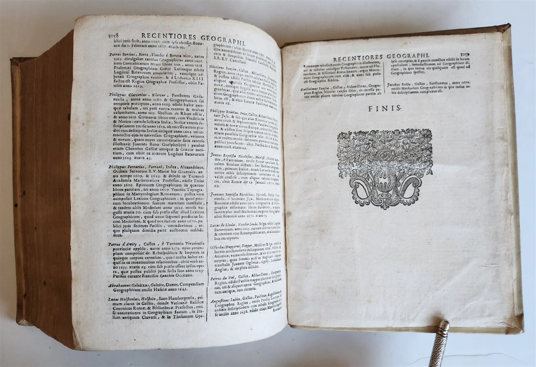 1693 DICTIONARY HISTORICAL GEOGRAPHICAL & POETICAL antique VELLUM BOUND 17th C. - 7