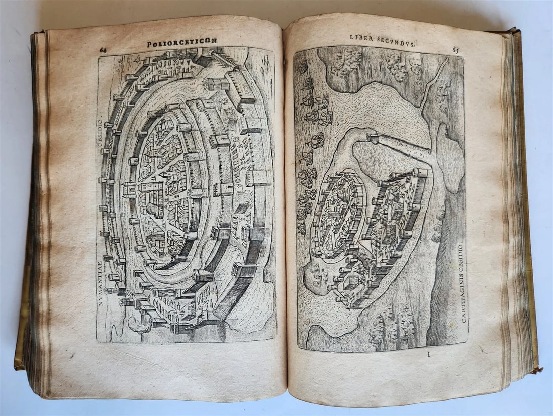 1614 DE MILITIA ROMANA by LIPSIUS antique ILLUSTRATED WARFARE Plantiniana vellum - 12