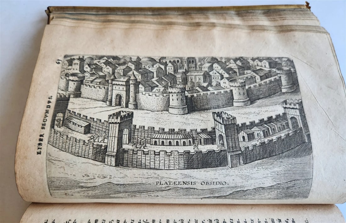 1614 DE MILITIA ROMANA by LIPSIUS antique ILLUSTRATED WARFARE Plantiniana vellum - 13