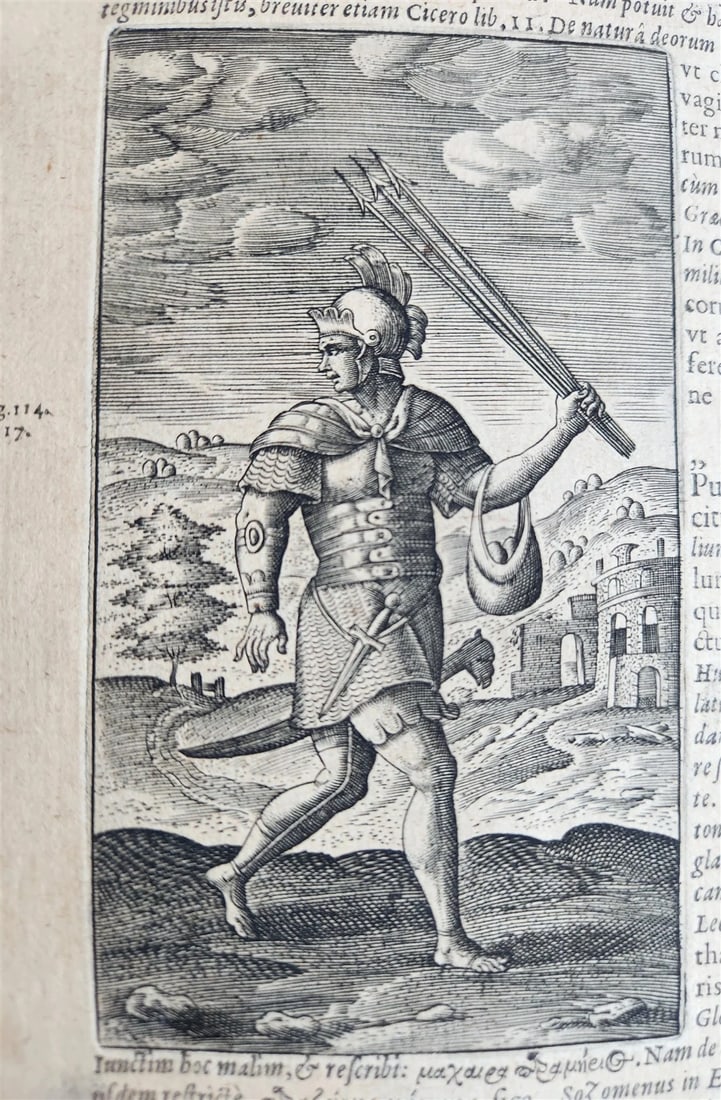 1614 DE MILITIA ROMANA by LIPSIUS antique ILLUSTRATED WARFARE Plantiniana vellum - 20