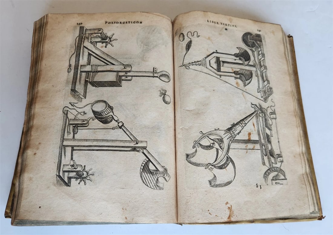 1614 DE MILITIA ROMANA by LIPSIUS antique ILLUSTRATED WARFARE Plantiniana vellum - 3