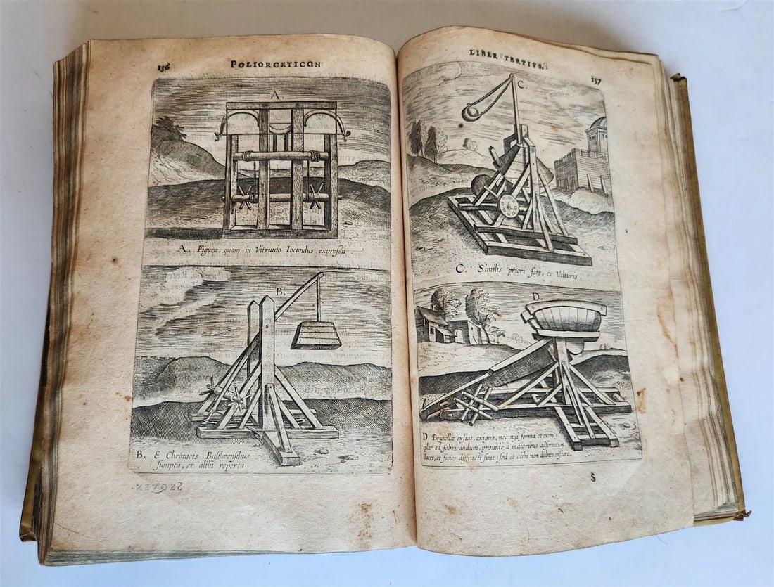 1614 DE MILITIA ROMANA by LIPSIUS antique ILLUSTRATED WARFARE Plantiniana vellum - 7