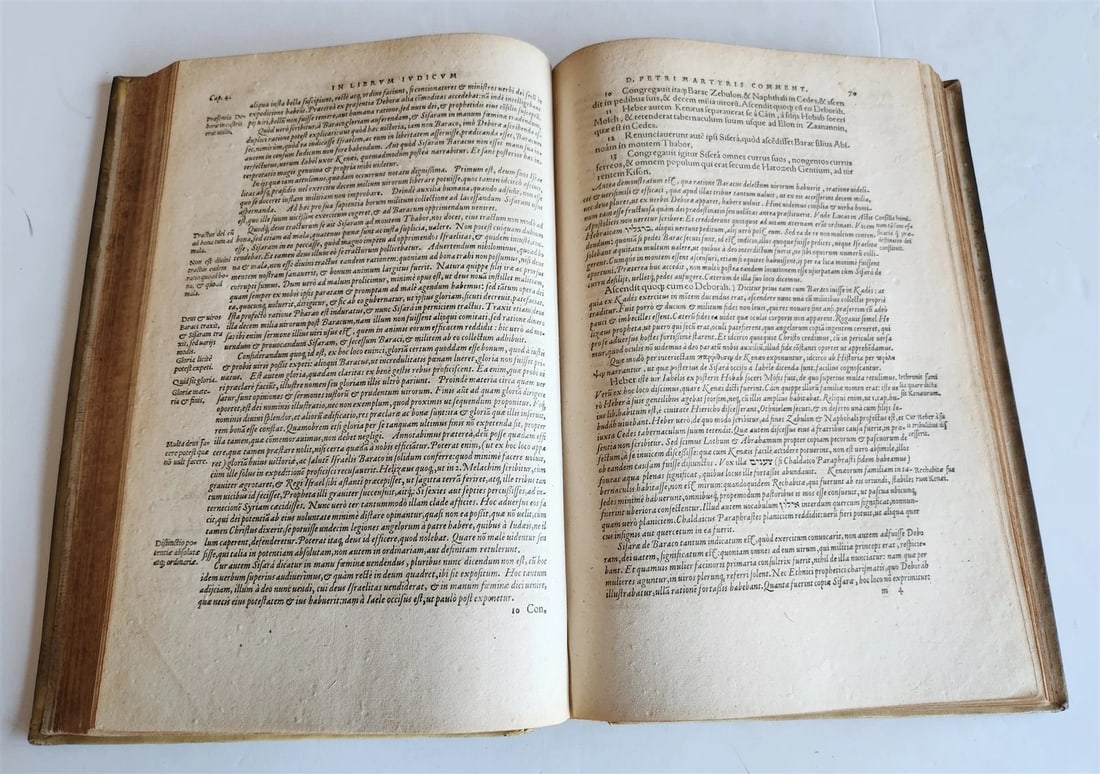 1561 COMMENTARY on BIBLE BOOK OF JUDGES by Peter Martyr Vermigli antique VELLUM - 5