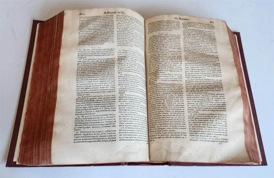 1598 THEOLOGY by TERTULLIAN antique FOLIO 16th century - 10