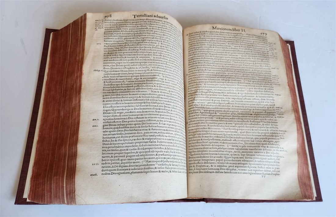 1598 THEOLOGY by TERTULLIAN antique FOLIO 16th century - 11