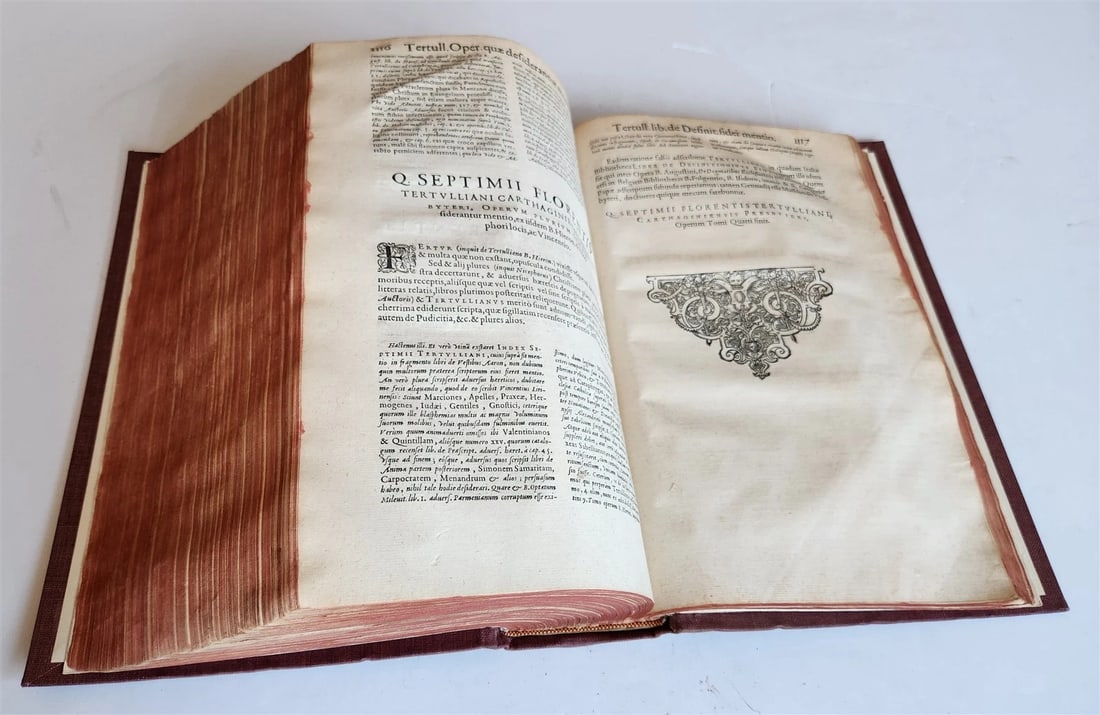1598 THEOLOGY by TERTULLIAN antique FOLIO 16th century - 15