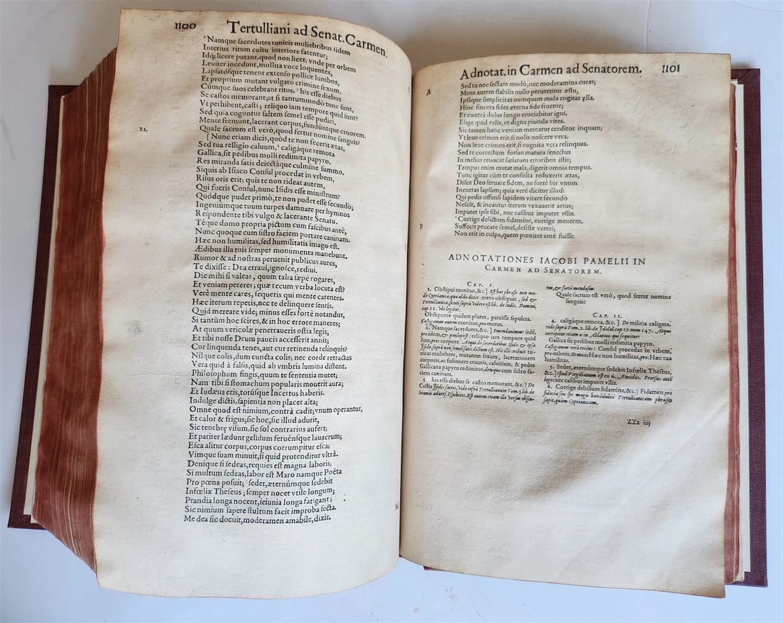 1598 THEOLOGY by TERTULLIAN antique FOLIO 16th century - 17