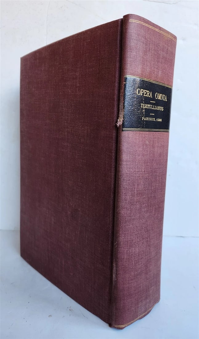 1598 THEOLOGY by TERTULLIAN antique FOLIO 16th century - 4