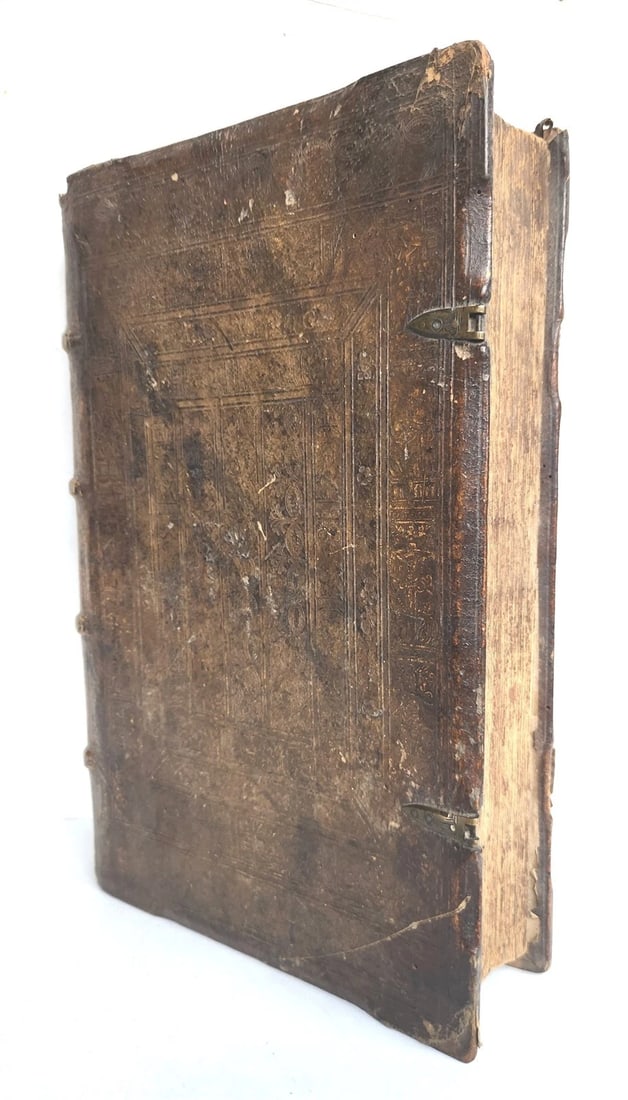 1535 LIVES OF ILLUSTRIOUS GREEKS & ROMANS by PLUTARCH antique PIGSKIN FOLIO - 4