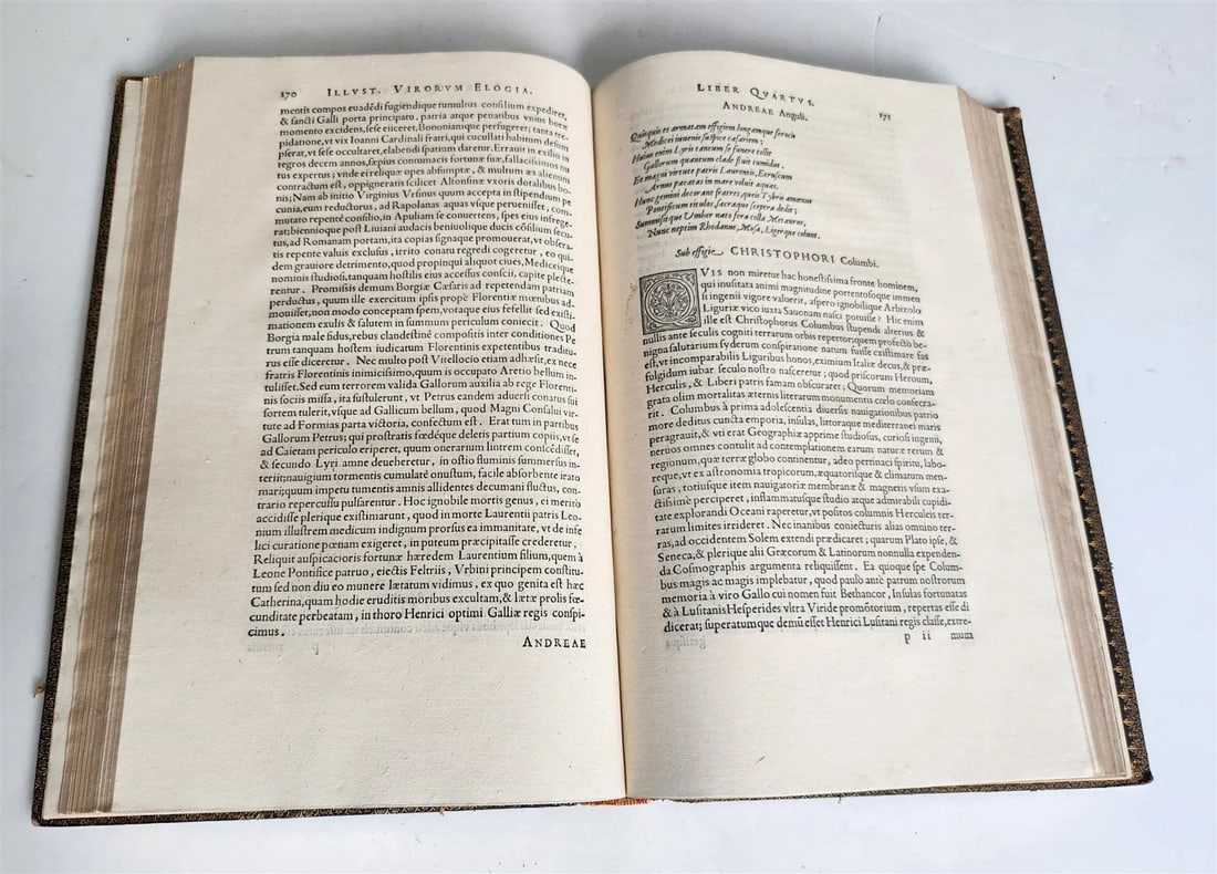1573 PAOLO GIOVIO Elogia virorum antique 16th century FOLIO HISTORY BIOGRAPHIES - 10