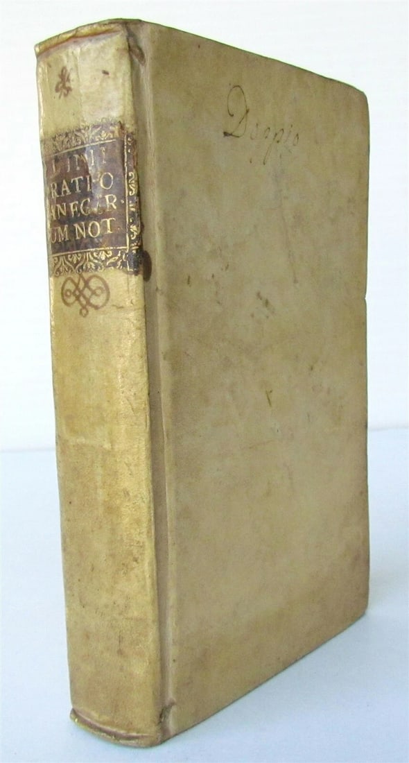 1675 PLINIUS PANEGYRICUS liber TRAIANO DICTUS antique VELLUM BOUND - 2