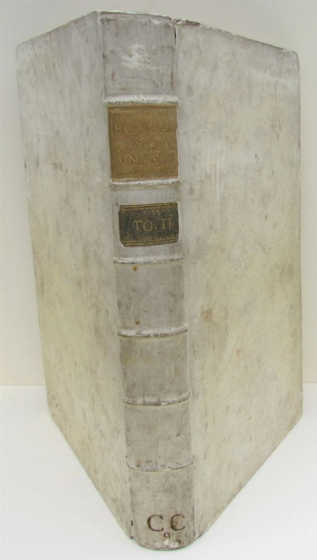 1719 ANTIQUE VELLUM BOUND FOLIO Clementis Papae XI Contitutio Unigenitus (1 of 9)
