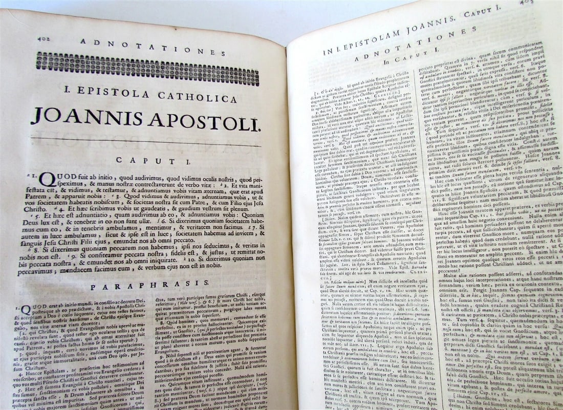 1698 BIBLE NEW TESTAMENT Novum testamentum antique VELLUM BOUND MASSIVE FOILO - 6
