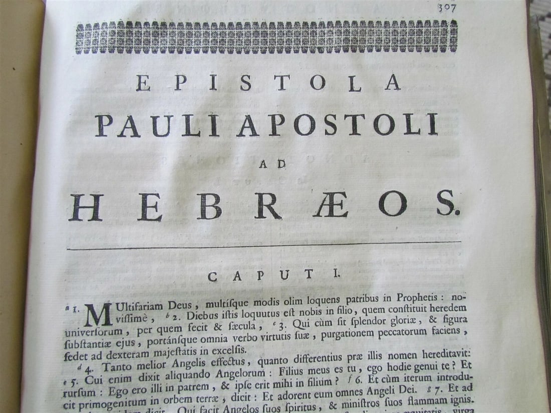 1698 BIBLE NEW TESTAMENT Novum testamentum antique VELLUM BOUND MASSIVE FOILO - 9