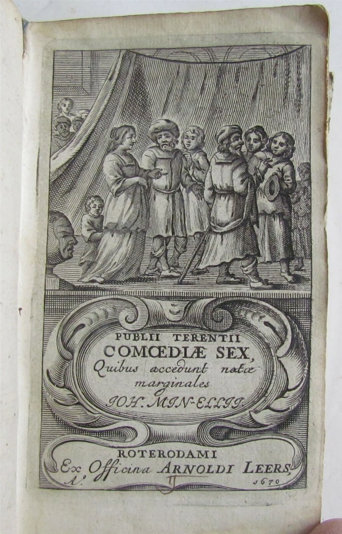 1670 PUBLII TERENTII COMOEDIAE SEX VELLUM BOUND antique (1 of 4)